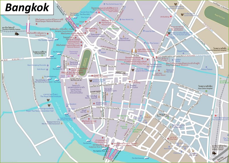 Map of Central Bangkok