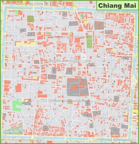 Chiang Mai City Centre Map