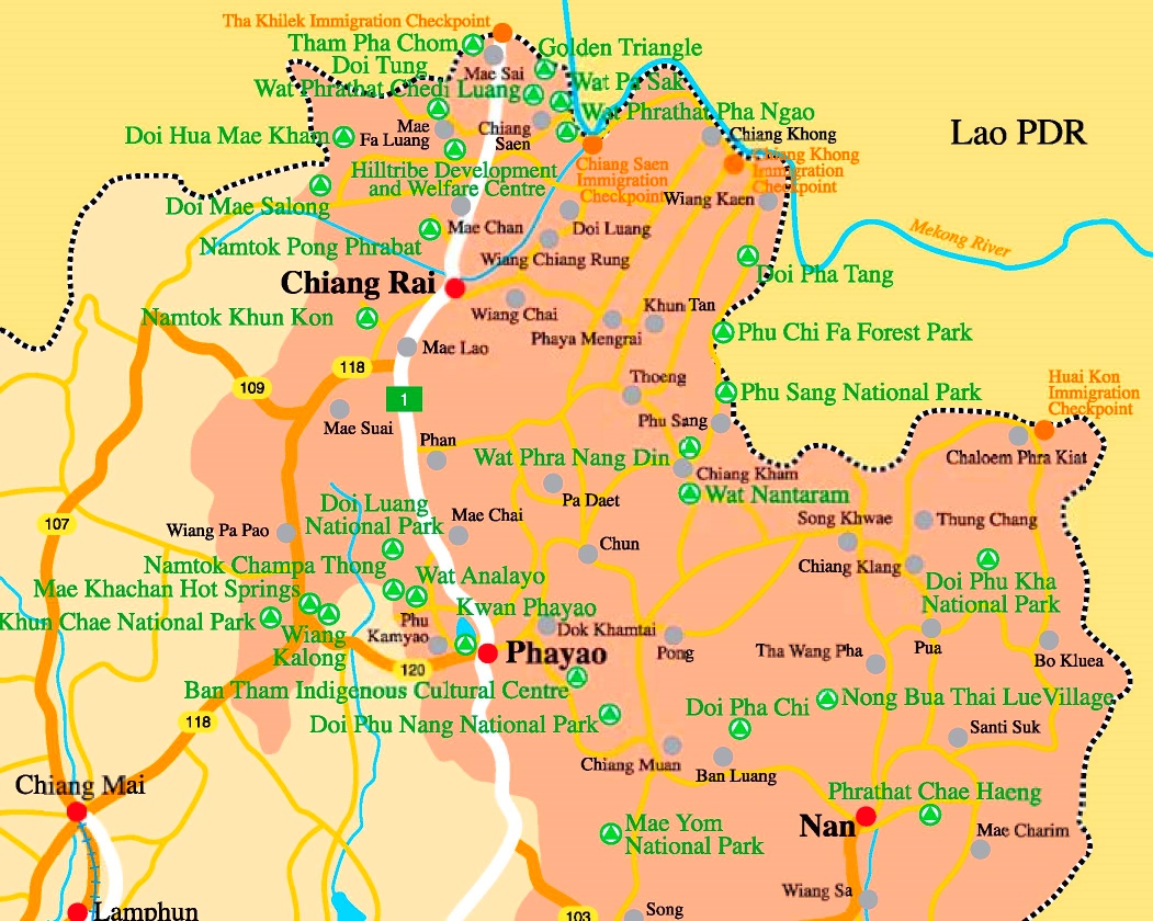 Chiang Rai Province Map