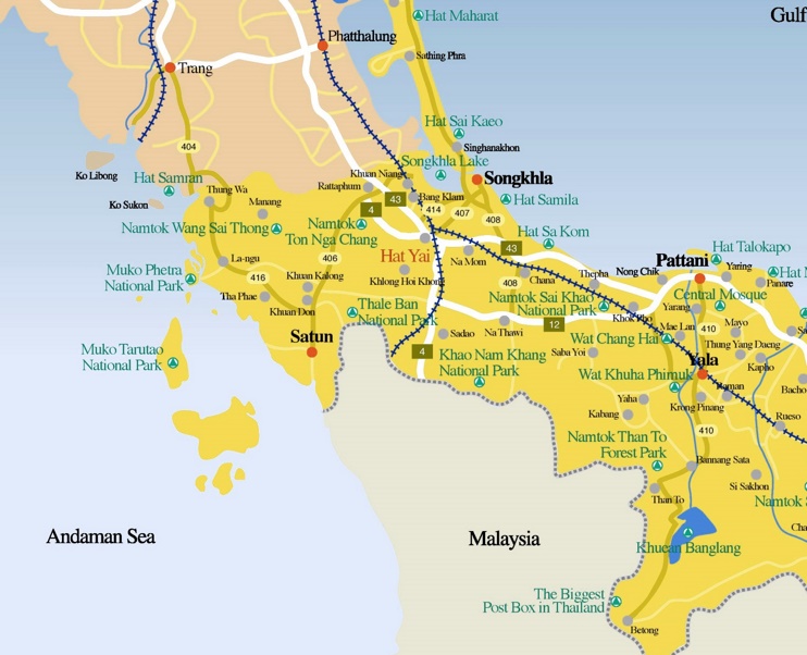 Hat Yai area map