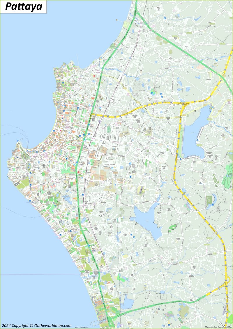 Detailed Map of Pattaya