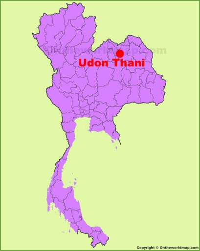 Udon Thani Location Map
