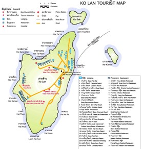Koh Larn Tourist Map
