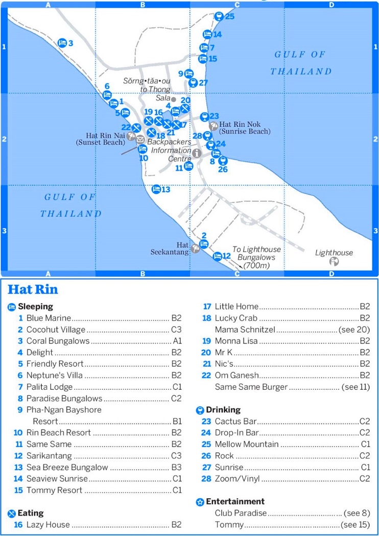 Hat Rin Tourist Map