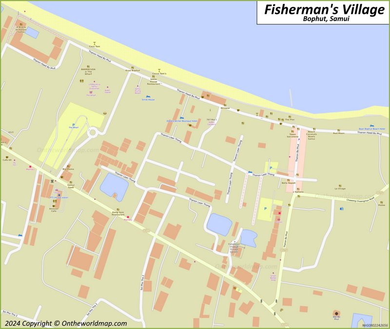 Map of Fisherman's Village (Bophut)