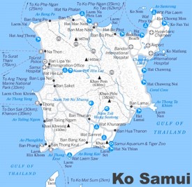 Koh Samui Tourist Map
