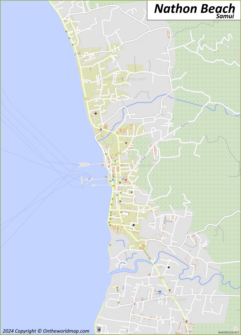 Map of Nathon Beach