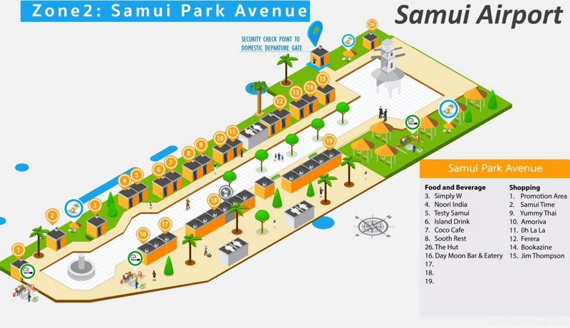Samui Park Avenue Area Map - Samui Airport