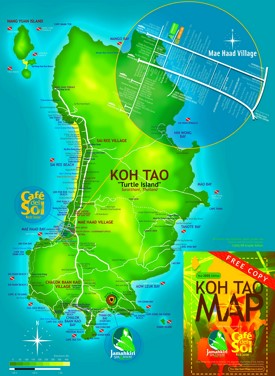 Detailed Tourist Map of Koh Tao