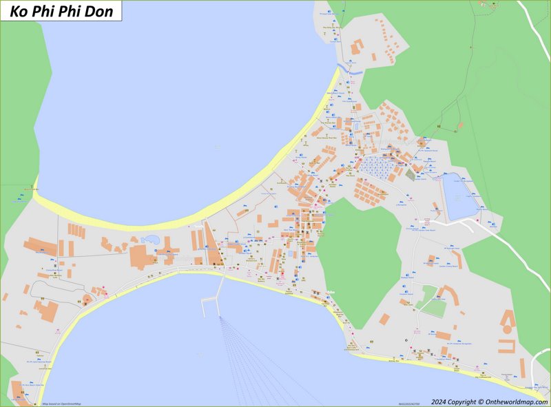 Map of Phi Phi Don Village
