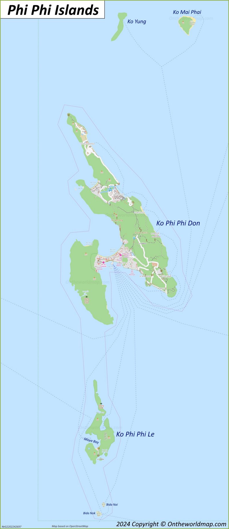 Map of Phi Phi Islands