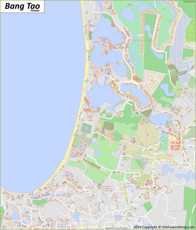 Detailed Map of Bang Tao Beach