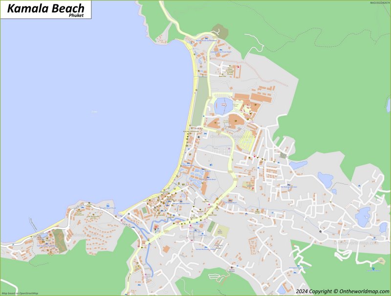 Detailed Map of Kamala Beach