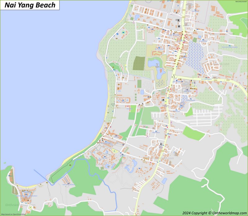 Detailed Map of Nai Yang Beach