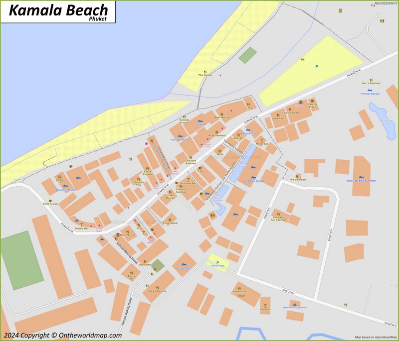 Kamala Beach Town Centre Map