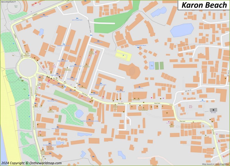 Karon Beach Town Centre Map