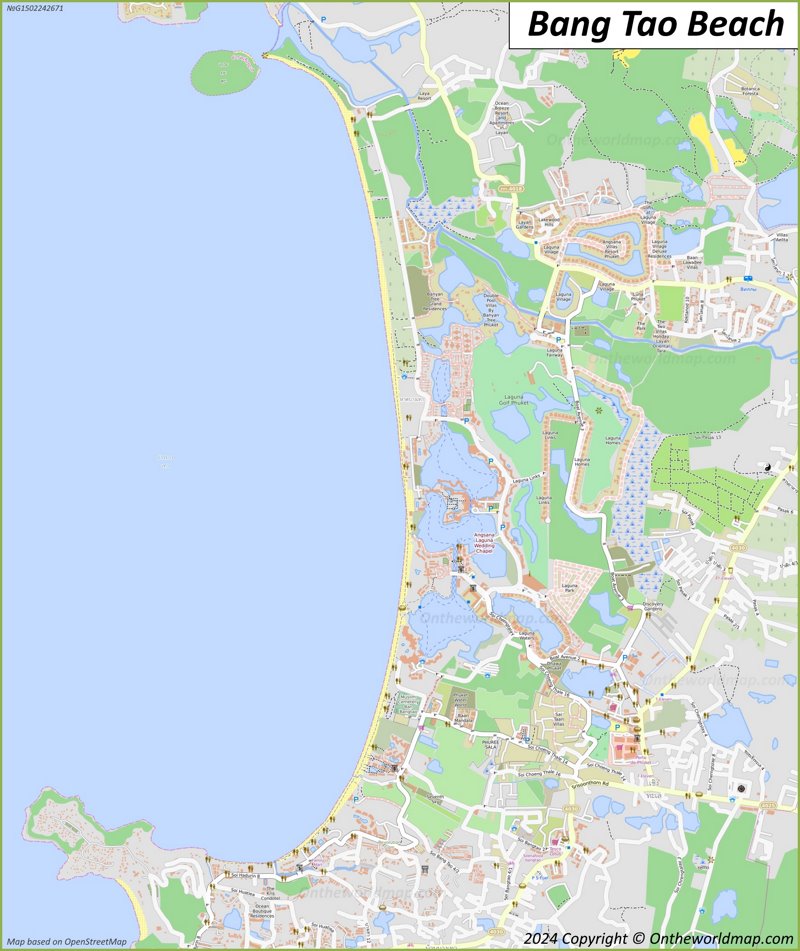 Map of Bang Tao Beach