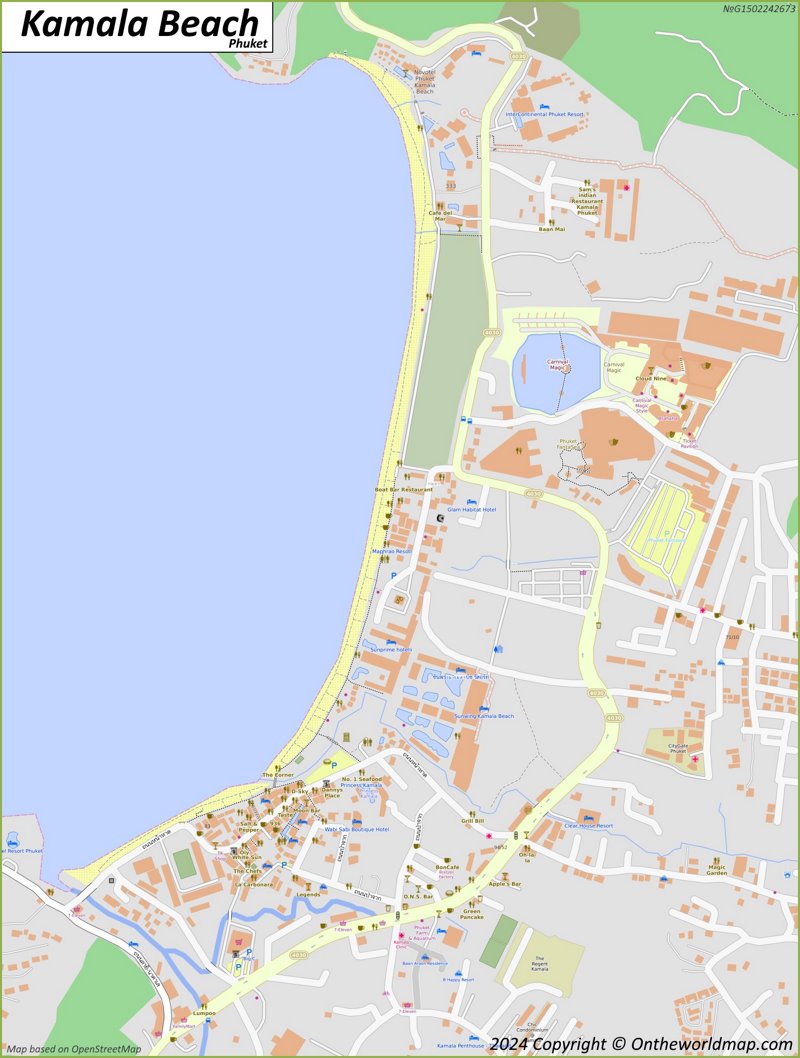 Map of Kamala Beach