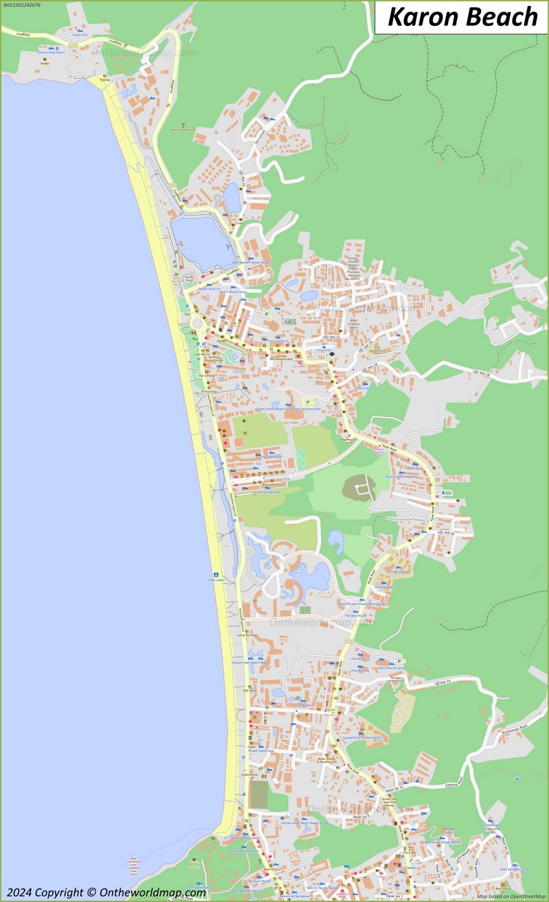 Map of Karon Beach