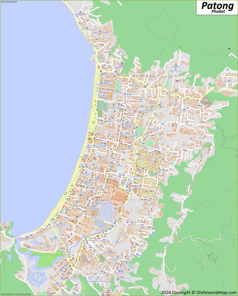 Map of Patong Beach