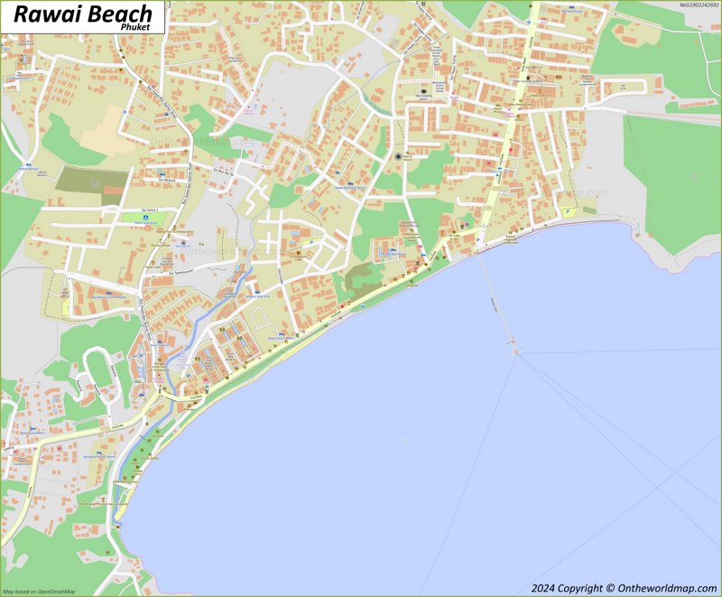 Map of Rawai Beach
