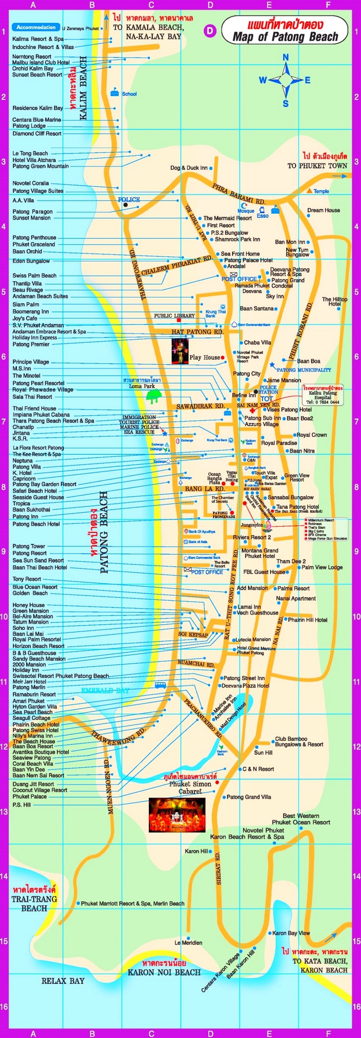 Patong Hotel Map