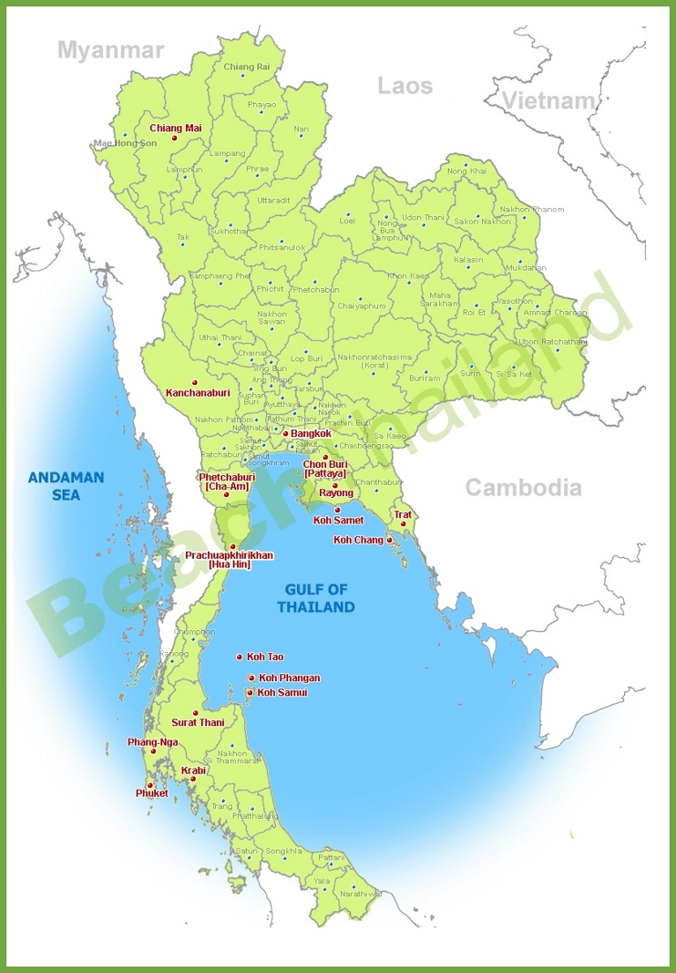 Thailand resort map