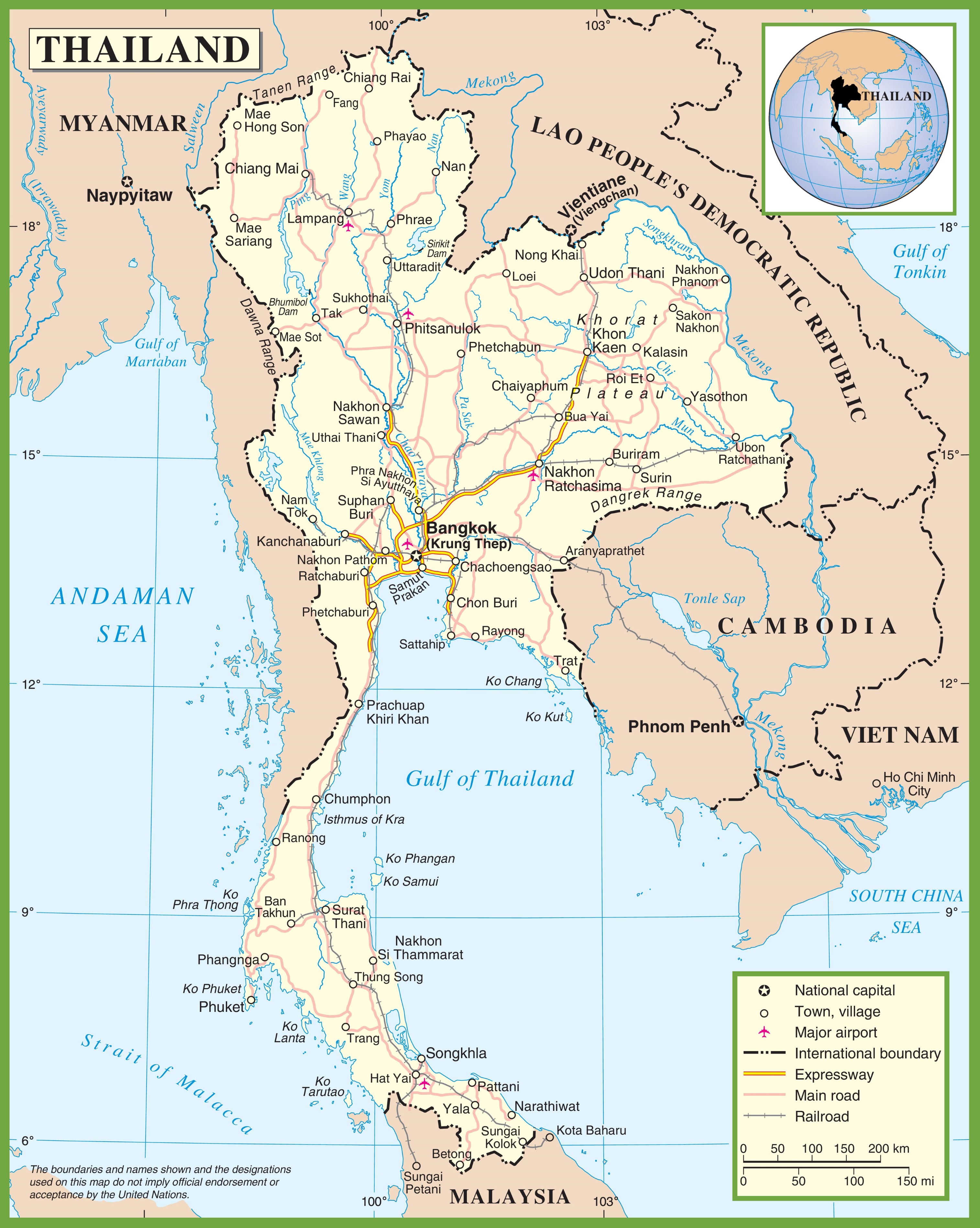 Thailand Highway Map ~ AFP CV