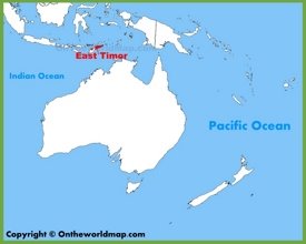East Timor location on the Oceania map