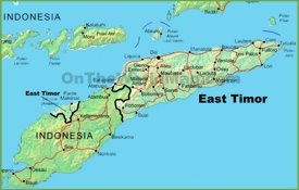 East Timor physical map