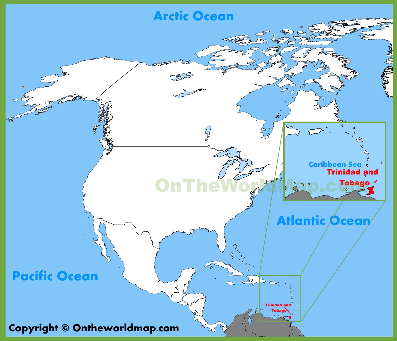 where is trinidad and tobago located on the world map Trinidad And Tobago Location On The North America Map where is trinidad and tobago located on the world map