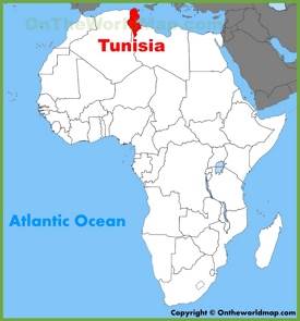 Tunisia location on the Africa map