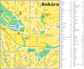 Ankara tourist map