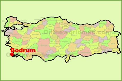 Bodrum Location Map