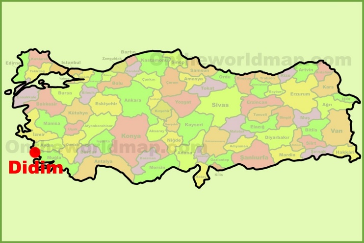 Didim location on the Turkey Map