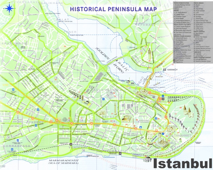 Istanbul old town map