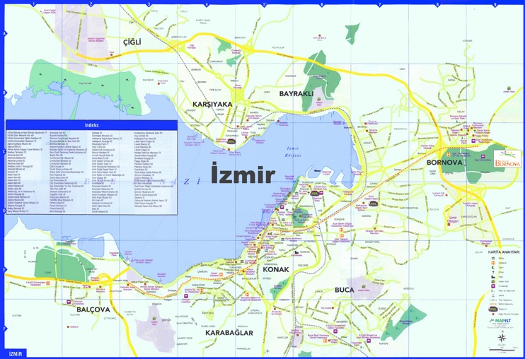 İzmir tourist map