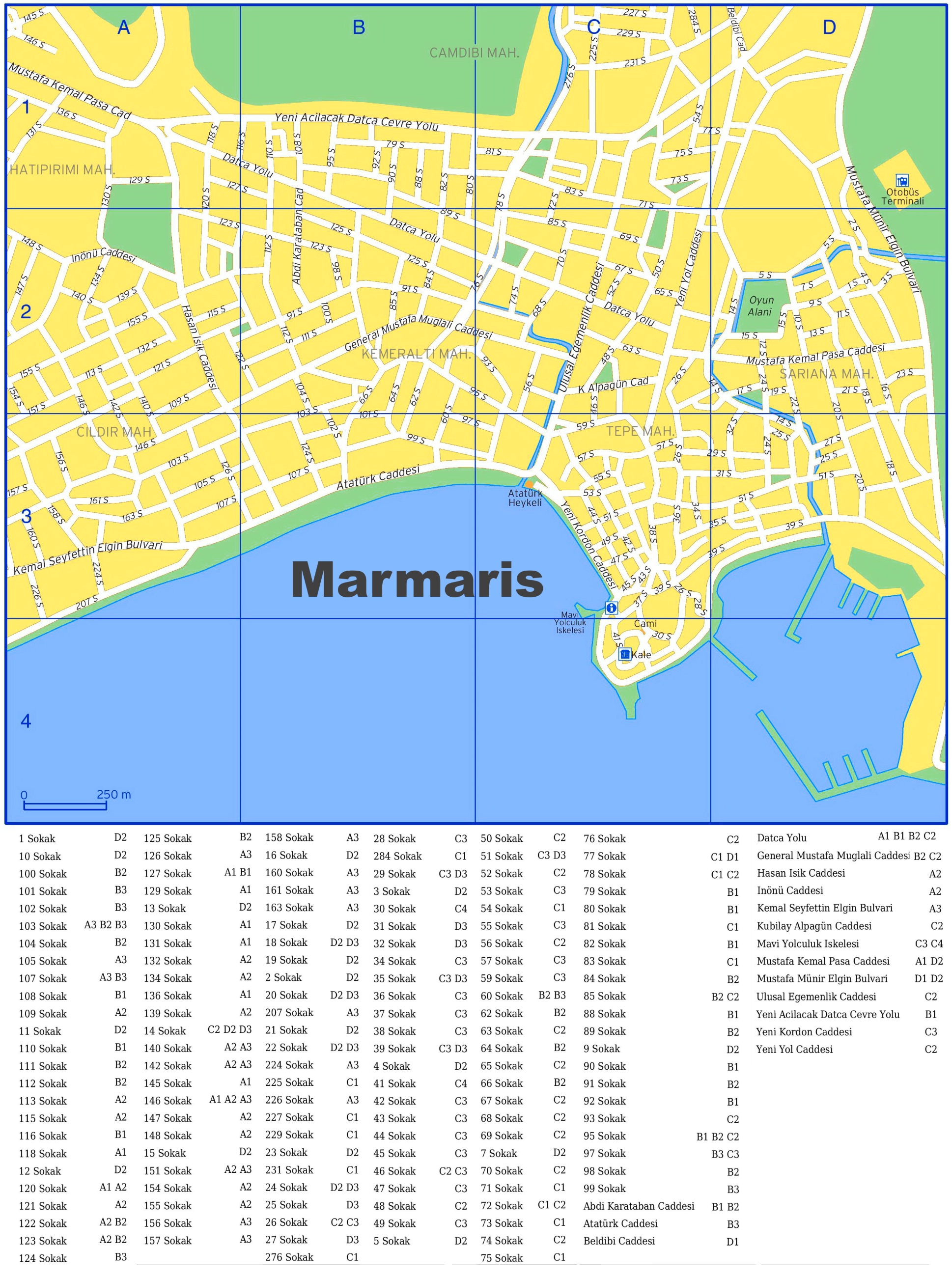 Marmaris street map