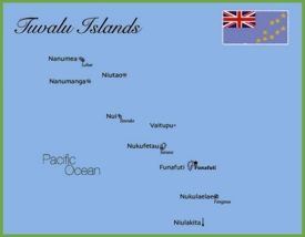 Tuvalu islands map