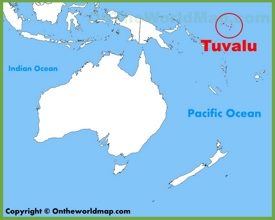 Tuvalu location on the Oceania map