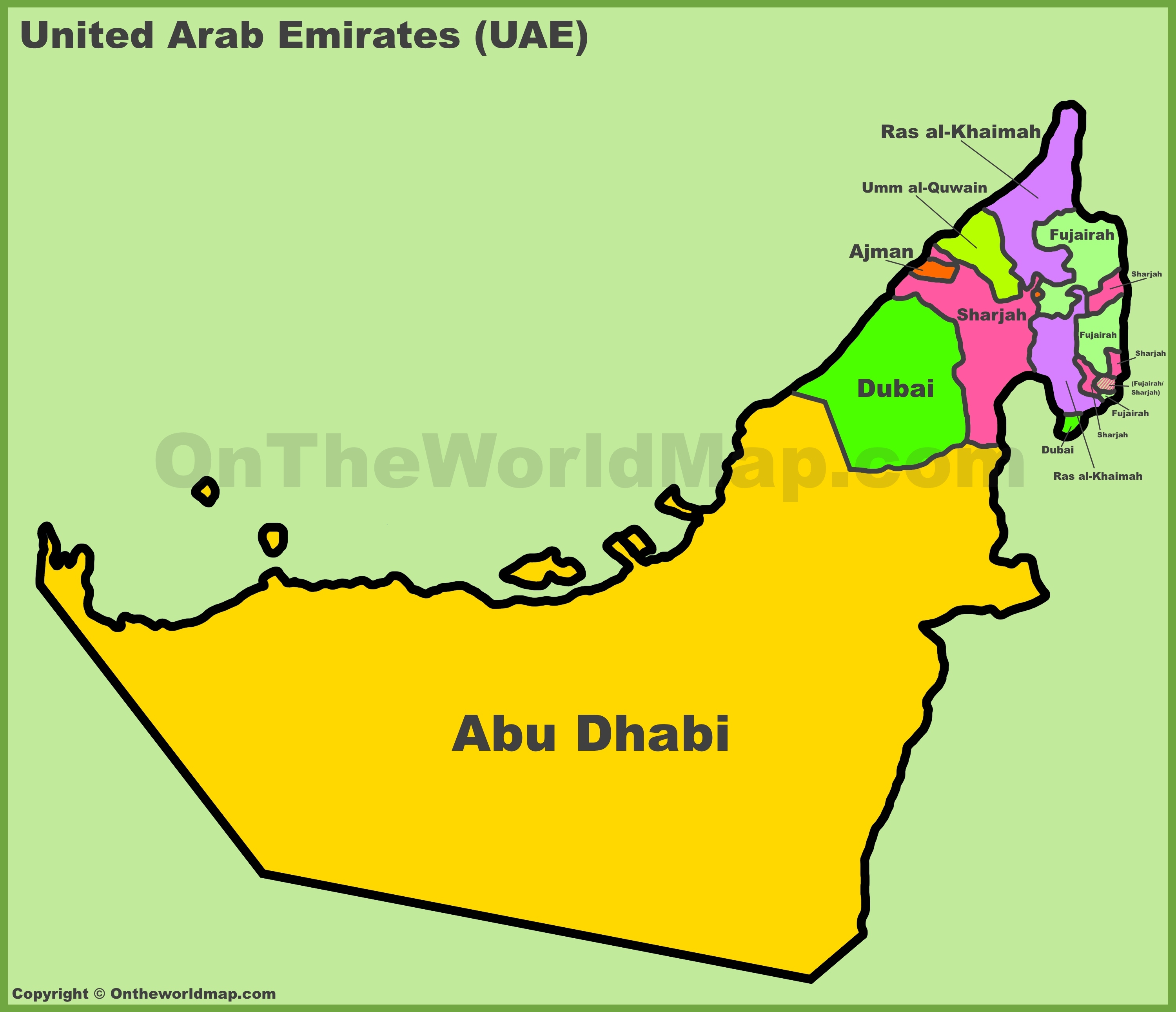 Map Of Emirates Arab States U.a.e S.st - Lessons - Blendspace