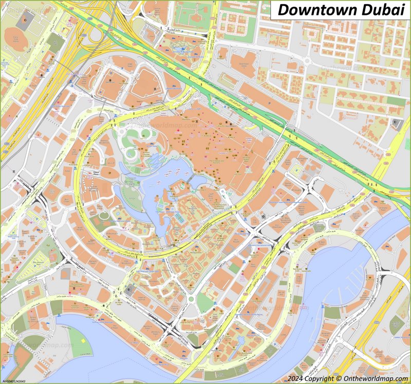 Downtown Dubai Map