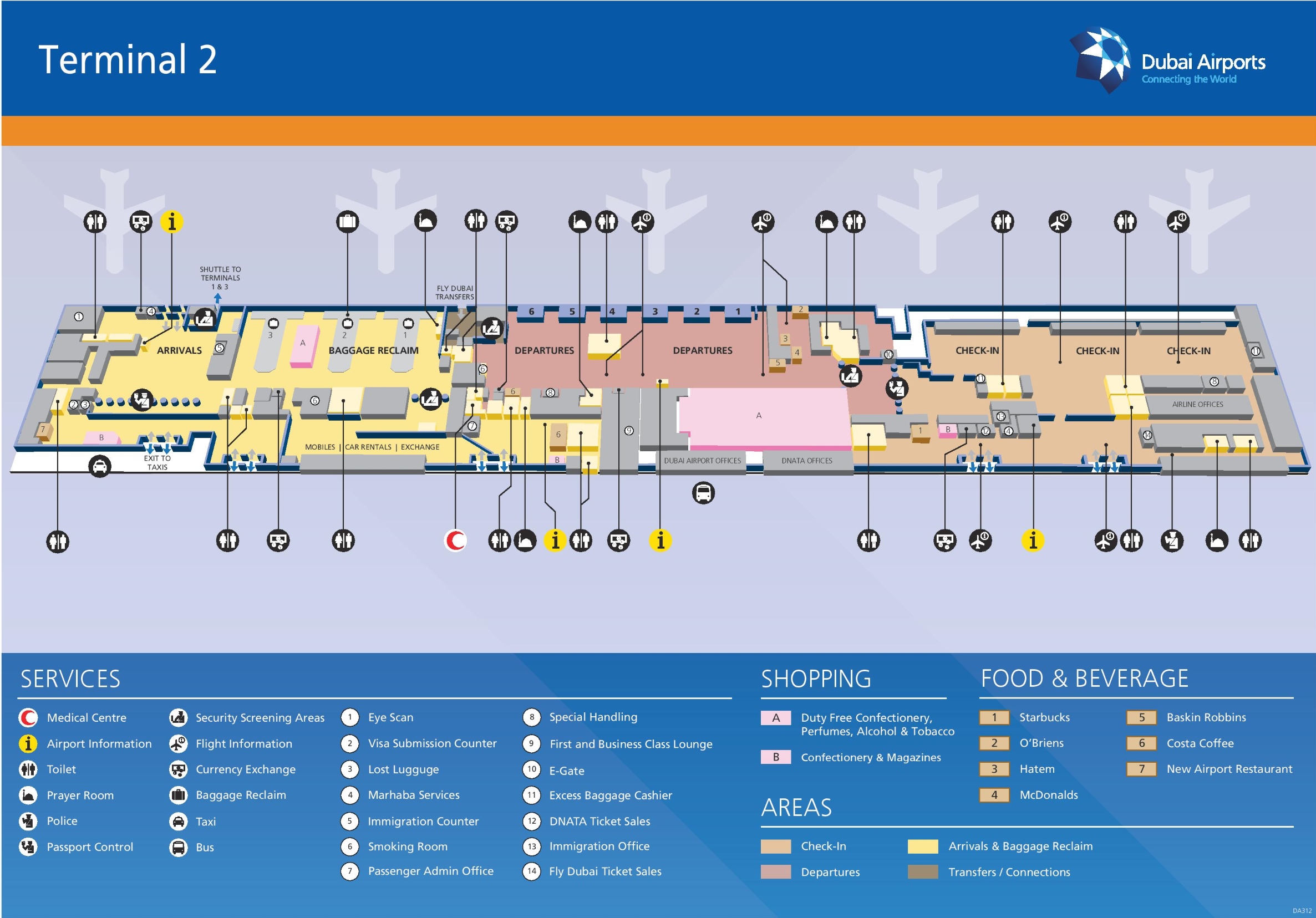 dubai airport terminal 2 map