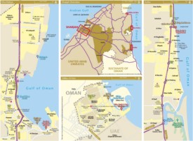 Emirate of Sharjah map