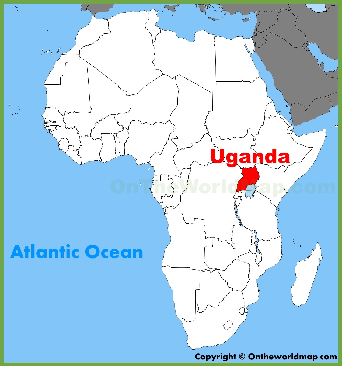 Uganda Location On The Africa Map