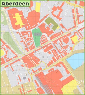 Aberdeen city centre map