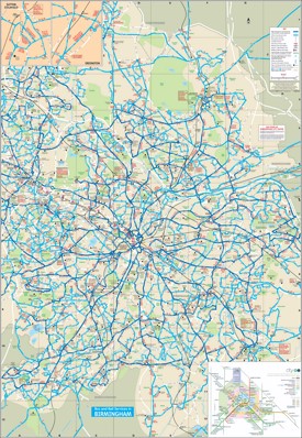 Birmingham bus map