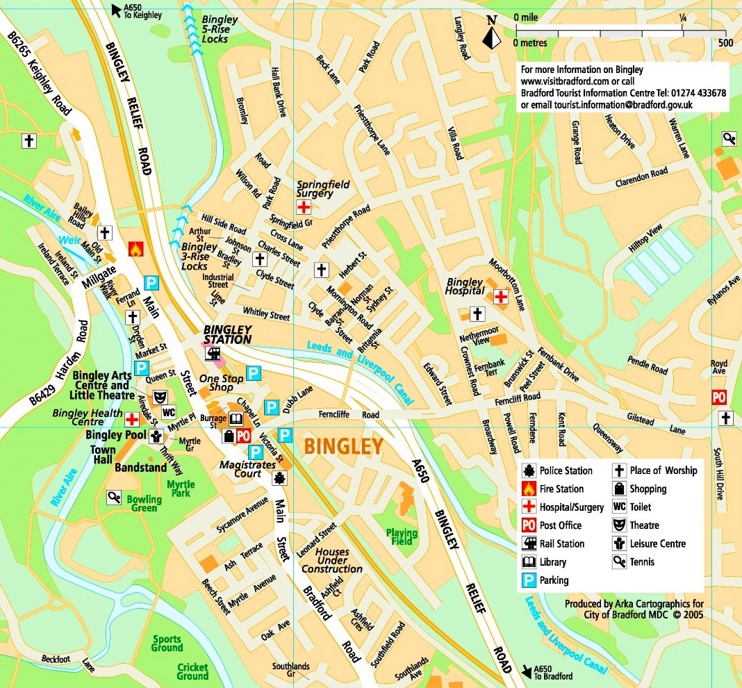 Bingley tourist map