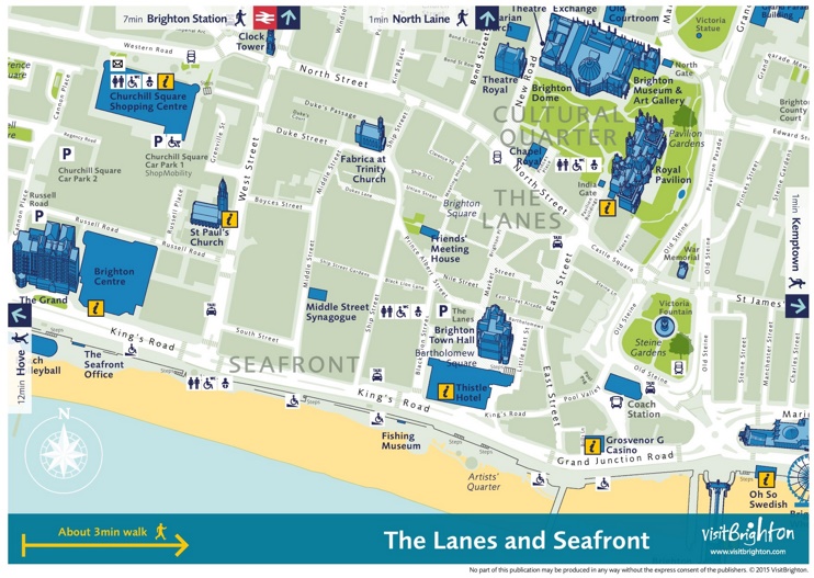 Brighton city centre map