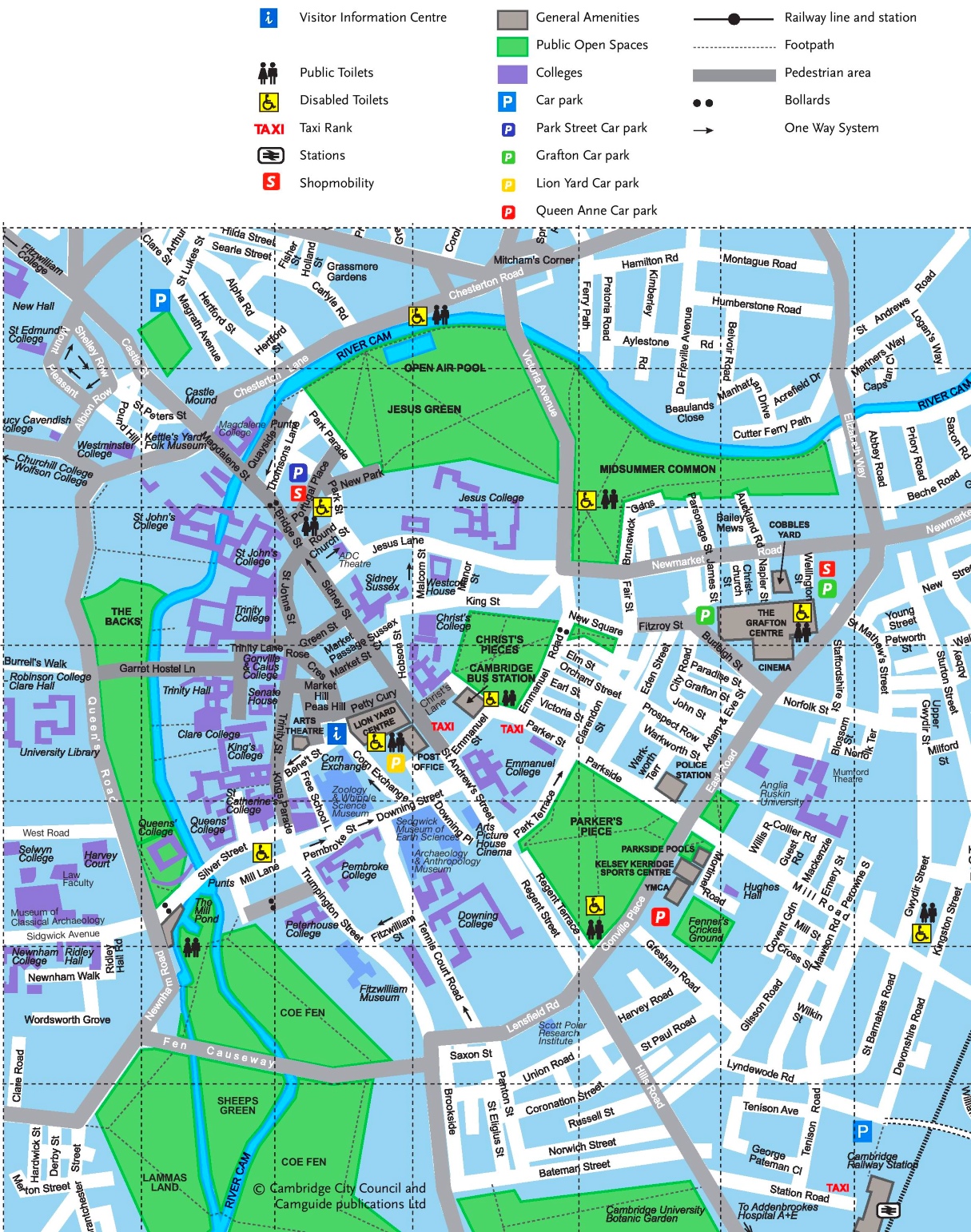 Map Of Cambridge City Centre Uk